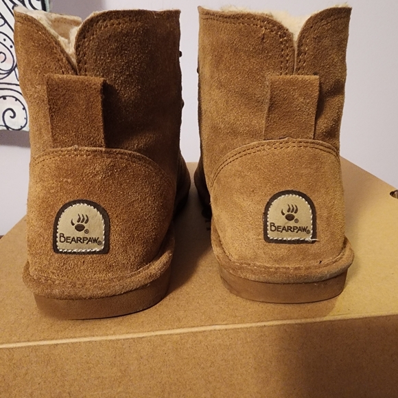 Bearpaw Kerri Wide Lace-up Boots Womens Size 13 Hickory Suede - Picture 4 of 5